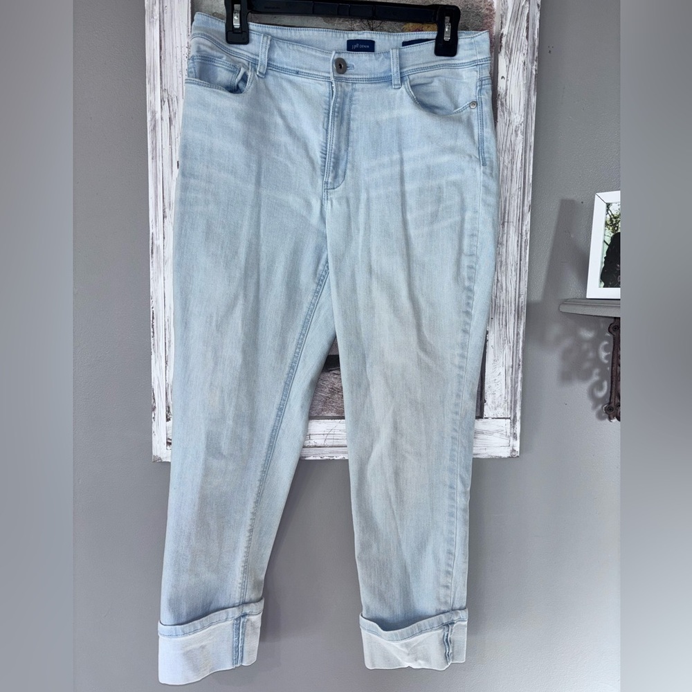 J.Jill High Rise Light Blue Cropped Denim Jeans Sz 8 Stretch